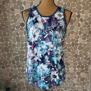 Tek Gear Blue and Purple Abstract Tank Top